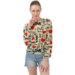 Love Abstract Background Love Textures Banded Bottom Chiffon Top
