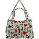 Love Abstract Background Love Textures Double Compartment Shoulder Bag