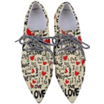 Love Abstract Background Love Textures Pointed Oxford Shoes