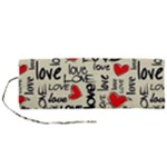 Love Abstract Background Love Textures Roll Up Canvas Pencil Holder (M)