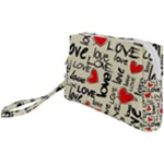 Love Abstract Background Love Textures Wristlet Pouch Bag (Small)