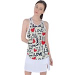 Love Abstract Background Love Textures Racer Back Mesh Tank Top