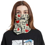 Love Abstract Background Love Textures Face Covering Bandana (Two Sides)