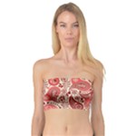 Paisley Red Ornament Texture Bandeau Top