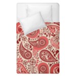 Paisley Red Ornament Texture Duvet Cover Double Side (Single Size)