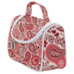 Paisley Red Ornament Texture Satchel Handbag