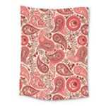 Paisley Red Ornament Texture Medium Tapestry