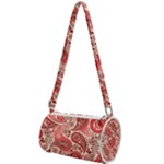 Paisley Red Ornament Texture Mini Cylinder Bag