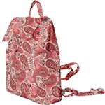 Paisley Red Ornament Texture Buckle Everyday Backpack