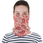 Paisley Red Ornament Texture Face Seamless Bandana (Adult)