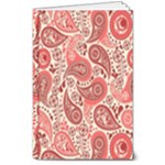 Paisley Red Ornament Texture 8  x 10  Hardcover Notebook