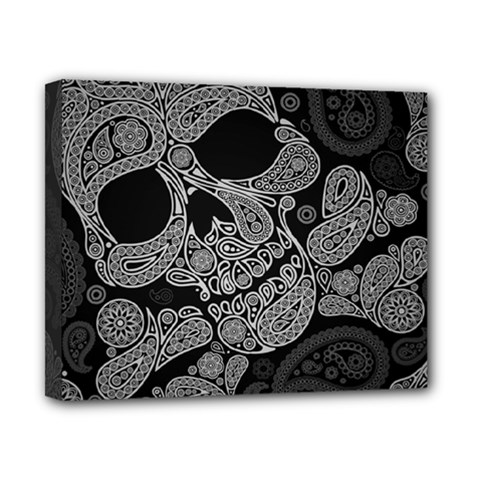 Paisley Skull, Abstract Art Canvas 10  x 8  (Stretched) from UrbanLoad.com