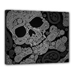 Paisley Skull, Abstract Art Canvas 20  x 16  (Stretched)