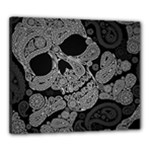 Paisley Skull, Abstract Art Canvas 24  x 20  (Stretched)