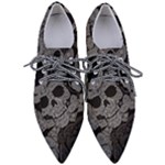 Paisley Skull, Abstract Art Pointed Oxford Shoes