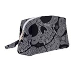 Paisley Skull, Abstract Art Wristlet Pouch Bag (Medium)
