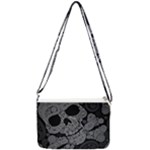 Paisley Skull, Abstract Art Double Gusset Crossbody Bag