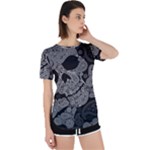 Paisley Skull, Abstract Art Perpetual Short Sleeve T-Shirt