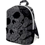 Paisley Skull, Abstract Art Zip Up Backpack