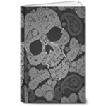 Paisley Skull, Abstract Art 8  x 10  Softcover Notebook