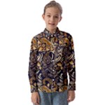 Paisley Texture, Floral Ornament Texture Kids  Long Sleeve Shirt