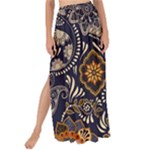 Paisley Texture, Floral Ornament Texture Maxi Chiffon Tie-Up Sarong