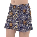 Paisley Texture, Floral Ornament Texture Classic Tennis Skirt