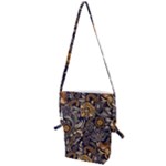 Paisley Texture, Floral Ornament Texture Folding Shoulder Bag
