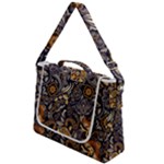Paisley Texture, Floral Ornament Texture Box Up Messenger Bag
