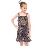 Paisley Texture, Floral Ornament Texture Kids  Overall Dress
