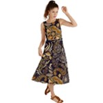 Paisley Texture, Floral Ornament Texture Summer Maxi Dress