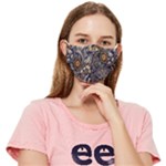 Paisley Texture, Floral Ornament Texture Fitted Cloth Face Mask (Adult)