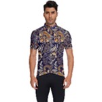Paisley Texture, Floral Ornament Texture Men s Short Sleeve Cycling Jersey