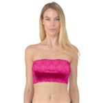 Pink Pattern, Abstract, Background, Bright Bandeau Top