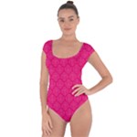 Pink Pattern, Abstract, Background, Bright Short Sleeve Leotard 
