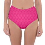 Pink Pattern, Abstract, Background, Bright Reversible High-Waist Bikini Bottoms