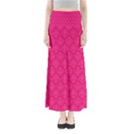 Pink Pattern, Abstract, Background, Bright Full Length Maxi Skirt
