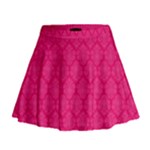Pink Pattern, Abstract, Background, Bright Mini Flare Skirt