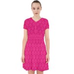 Pink Pattern, Abstract, Background, Bright Adorable in Chiffon Dress