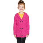 Pink Pattern, Abstract, Background, Bright Kids  Double Breasted Button Coat