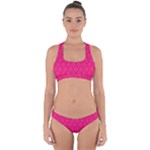 Pink Pattern, Abstract, Background, Bright Cross Back Hipster Bikini Set