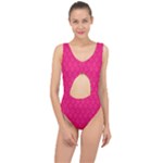 Pink Pattern, Abstract, Background, Bright Center Cut Out Swimsuit