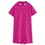 Pink Pattern, Abstract, Background, Bright Kids  Boyleg Half Suit Swimwear