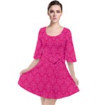 Pink Pattern, Abstract, Background, Bright Velour Kimono Dress