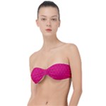 Pink Pattern, Abstract, Background, Bright Classic Bandeau Bikini Top 