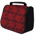 Red Floral Pattern Floral Greek Ornaments Full Print Travel Pouch (Big)
