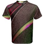 Circle Colorful Shine Line Pattern Geometric Men s Cotton T-Shirt