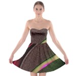 Circle Colorful Shine Line Pattern Geometric Strapless Bra Top Dress