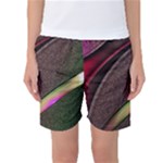 Pattern Texture Leaves Women s Basketball Shorts
