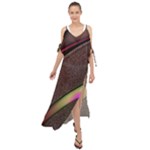 Circle Colorful Shine Line Pattern Geometric Maxi Chiffon Cover Up Dress